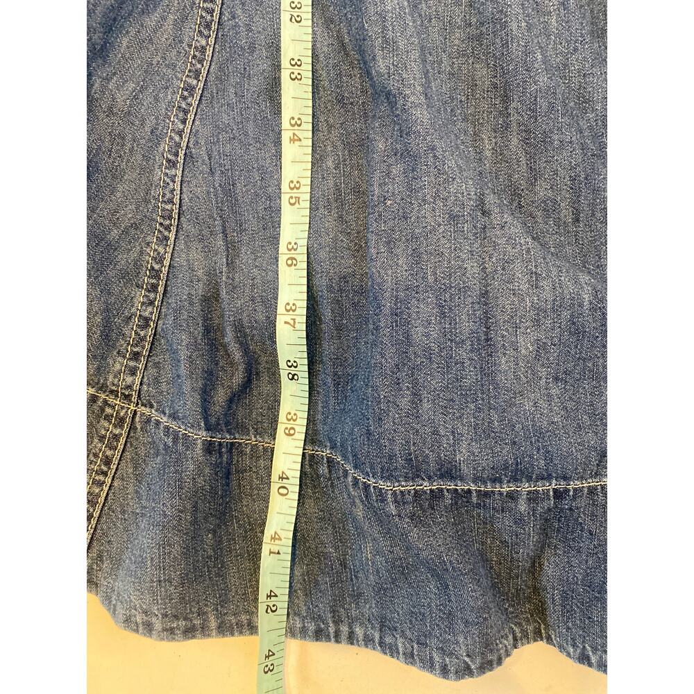 LRL Vintage Sleeveless Nautical Denim Dress Fit & Flare Lace Up Front EUC Sz 8 - Picture 13 of 14